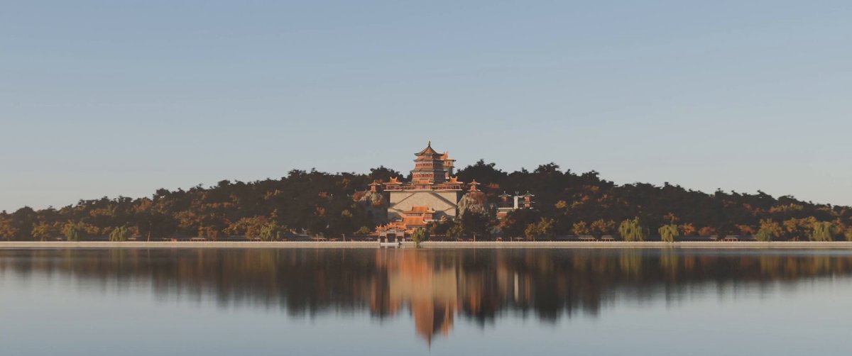 Opus 5.5 and Blender produce a 3D scene of the Summer Palace's Tower of Buddhist Incense