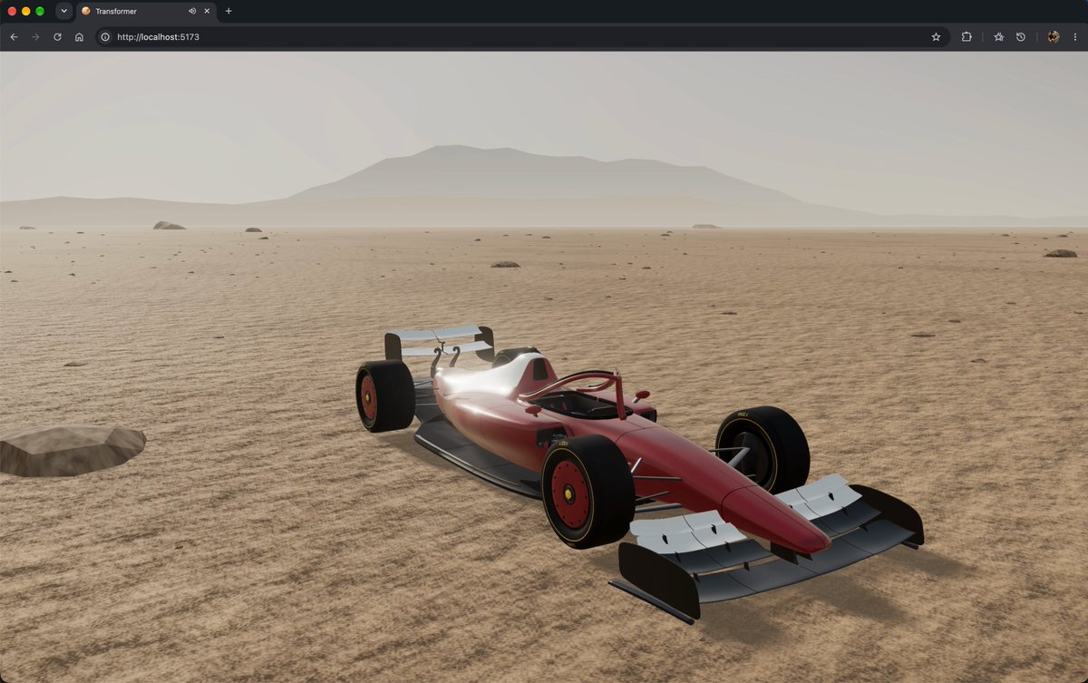 Opus 5.5 models a Ferrari F1 car transforming into a robot