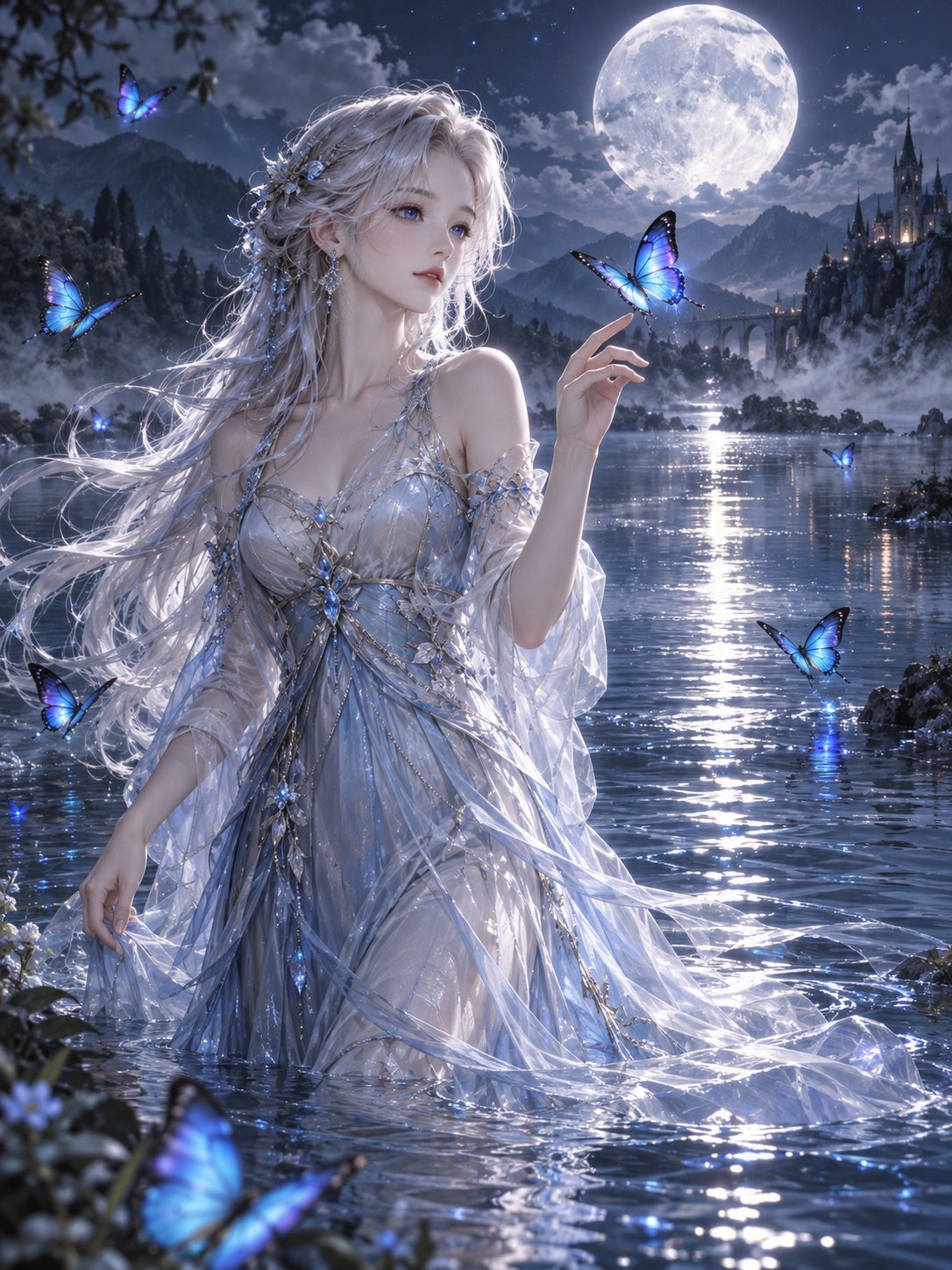 Recreating a moonlit morpho butterfly illustration with GPT Image 2.5