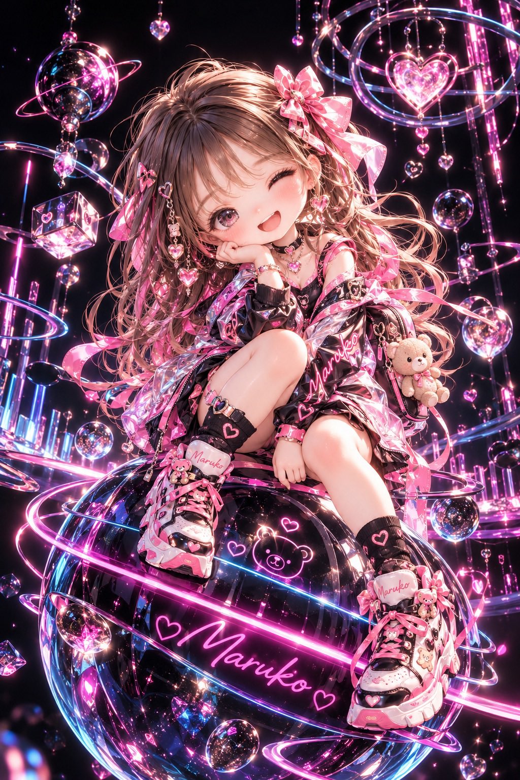 ChatGPT Images 2.5 renders a dark neon chibi character