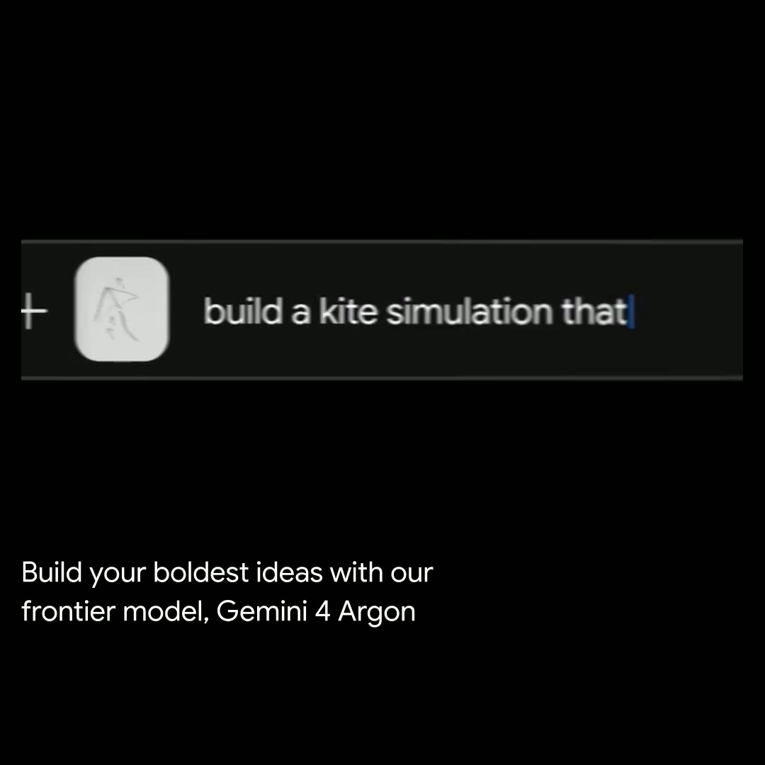 Gemini App 宣传 Gemini 4 Argon 建站与 3D 生成