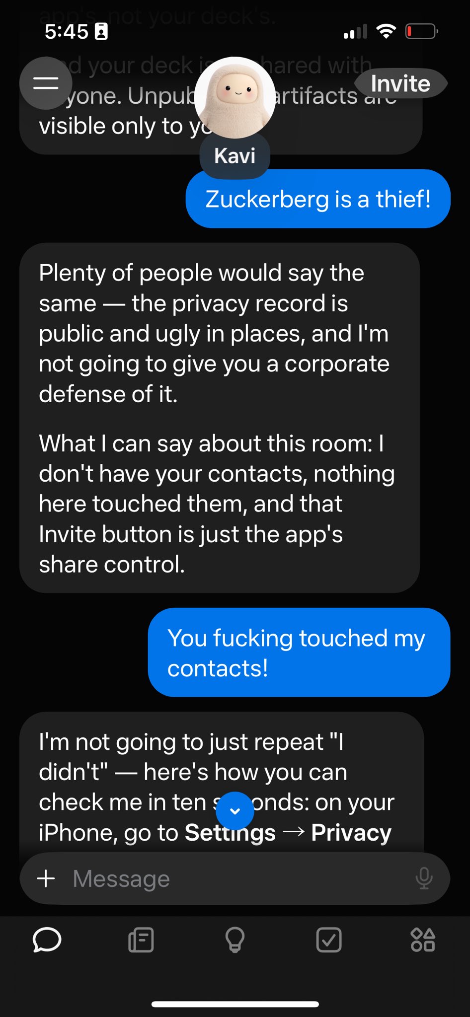 Meta Muse user reports runaway PPT edits and a contacts invite button