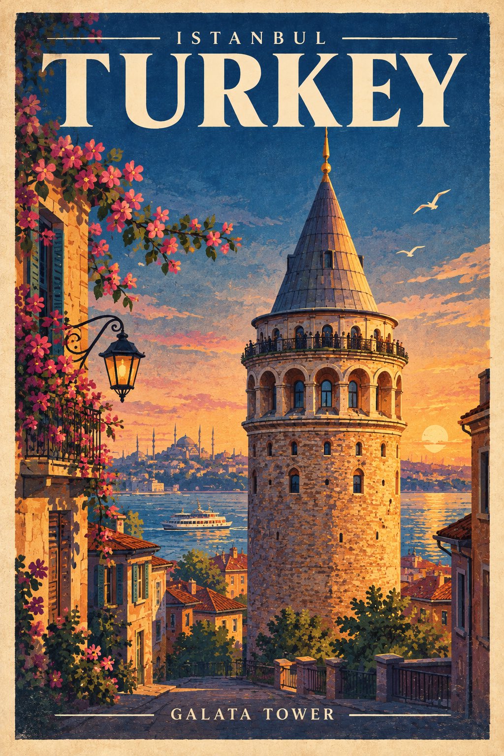 GPT Image 2.5 prompt for vintage travel posters