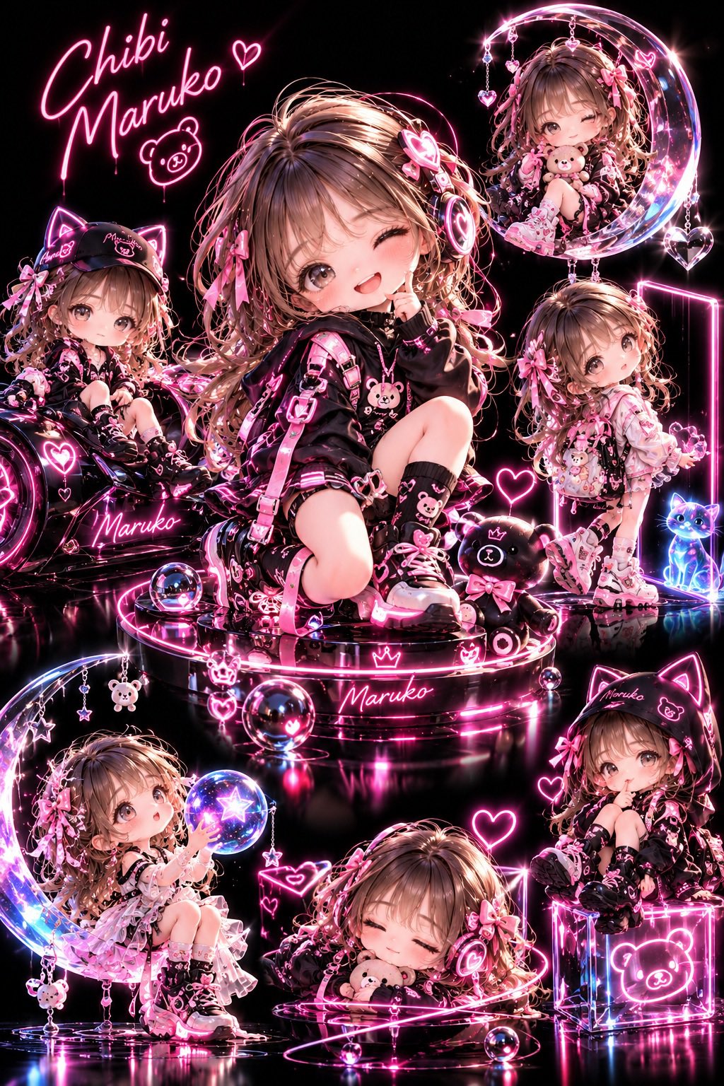 ChatGPT Images 2.5 generates a neon chibi character