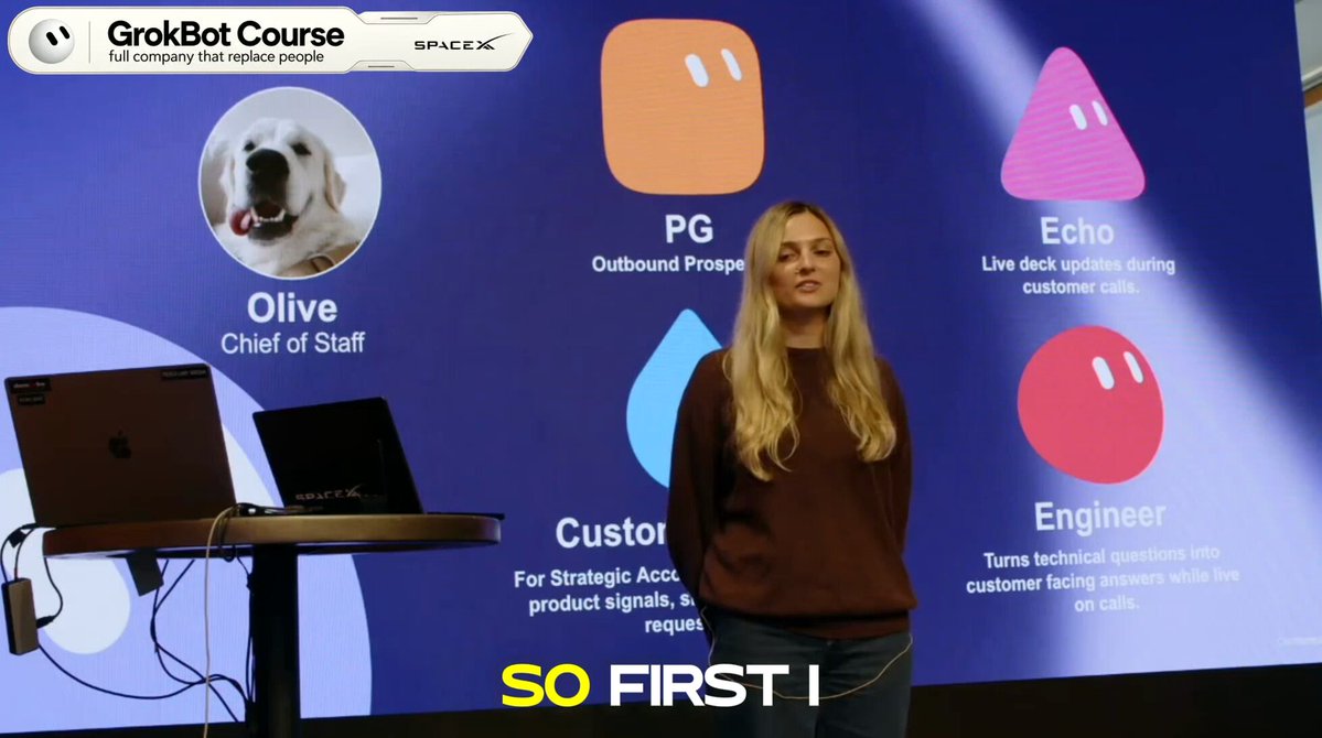 GrokBot workshop shows orchestrating 20+ agents into a 24/7 AI company