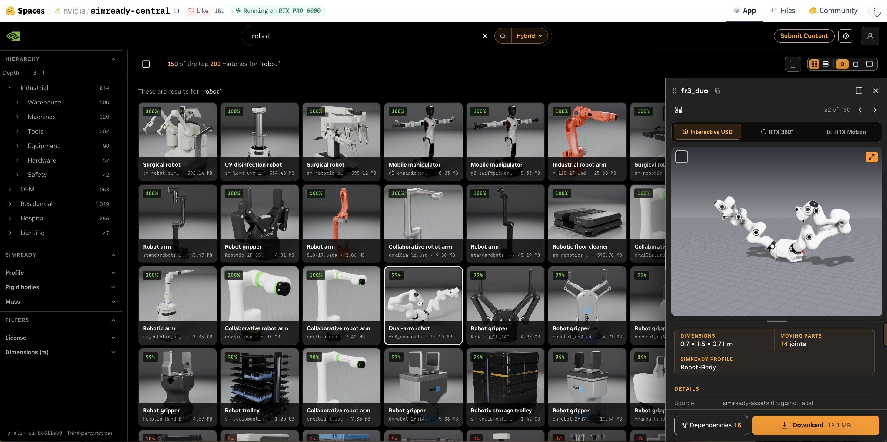 NVIDIA 在 Hugging Face 上线 2000+ SimReady 3D 资产