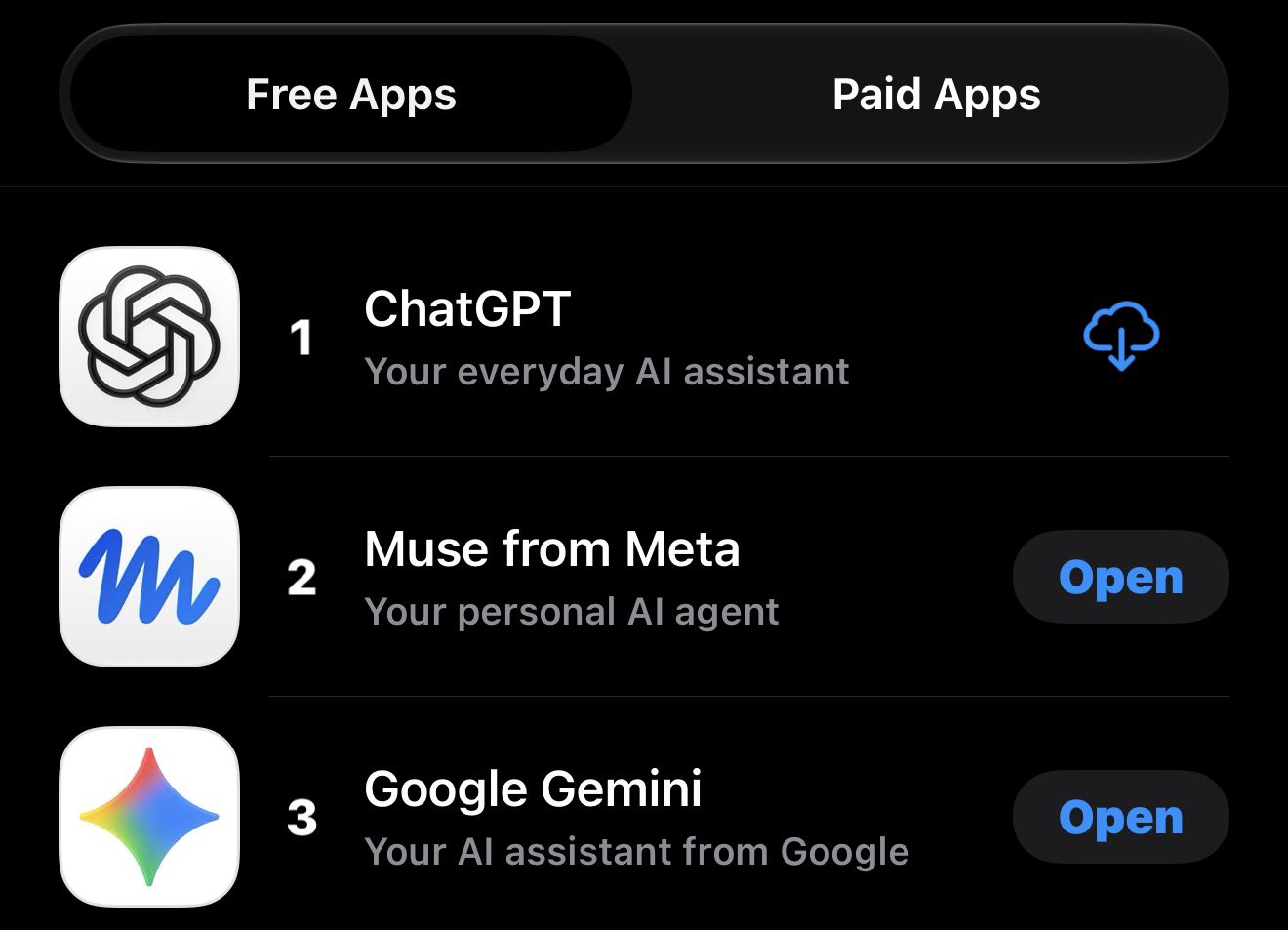 Muse 在 App Store 效率榜第二、4.9 分