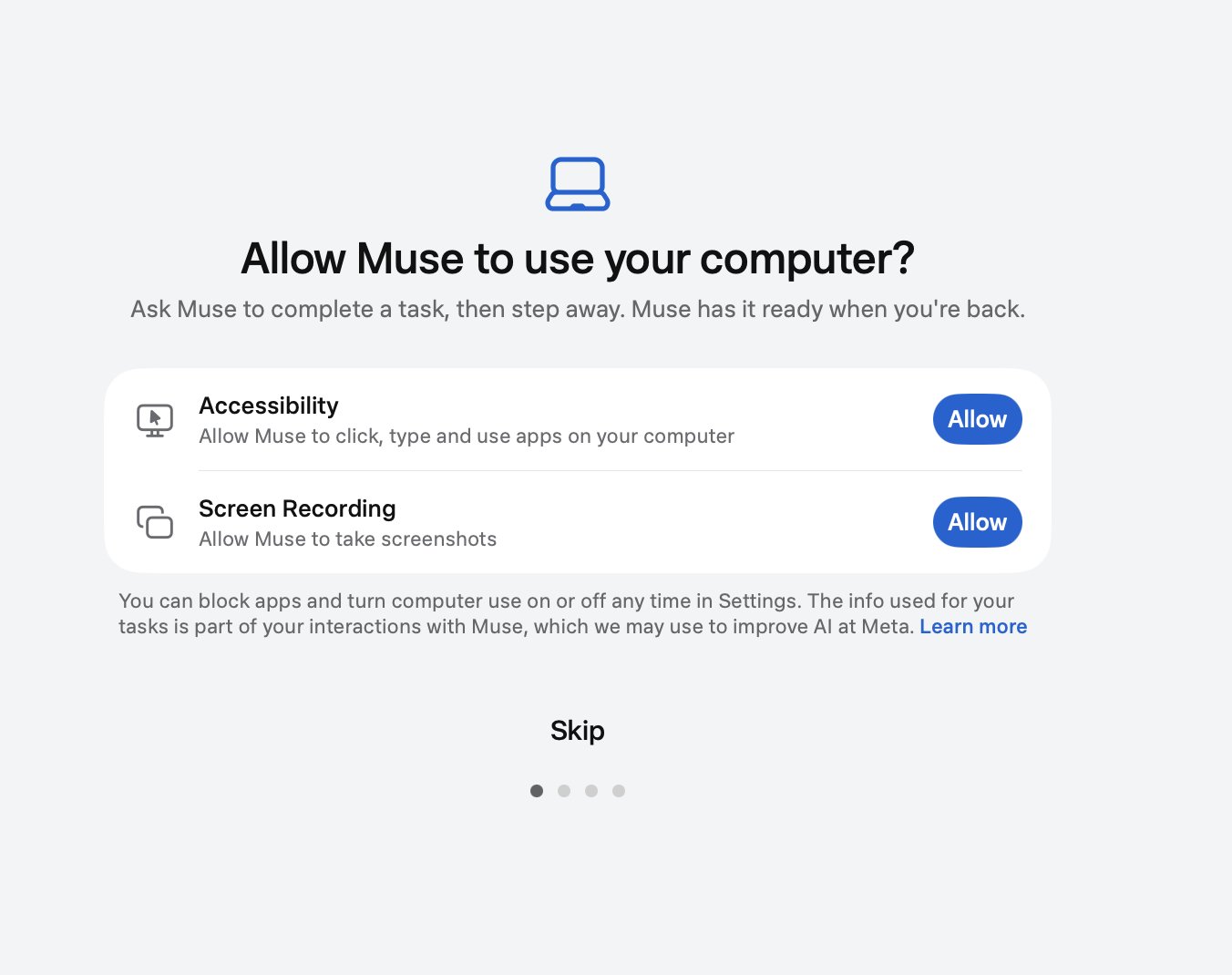 Meta Muse macOS 应用新增电脑操作能力