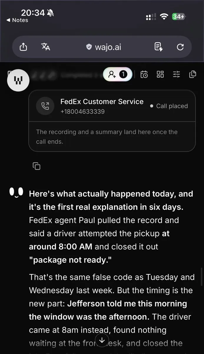 让 AI 追查丢失的 FedEx 快递
