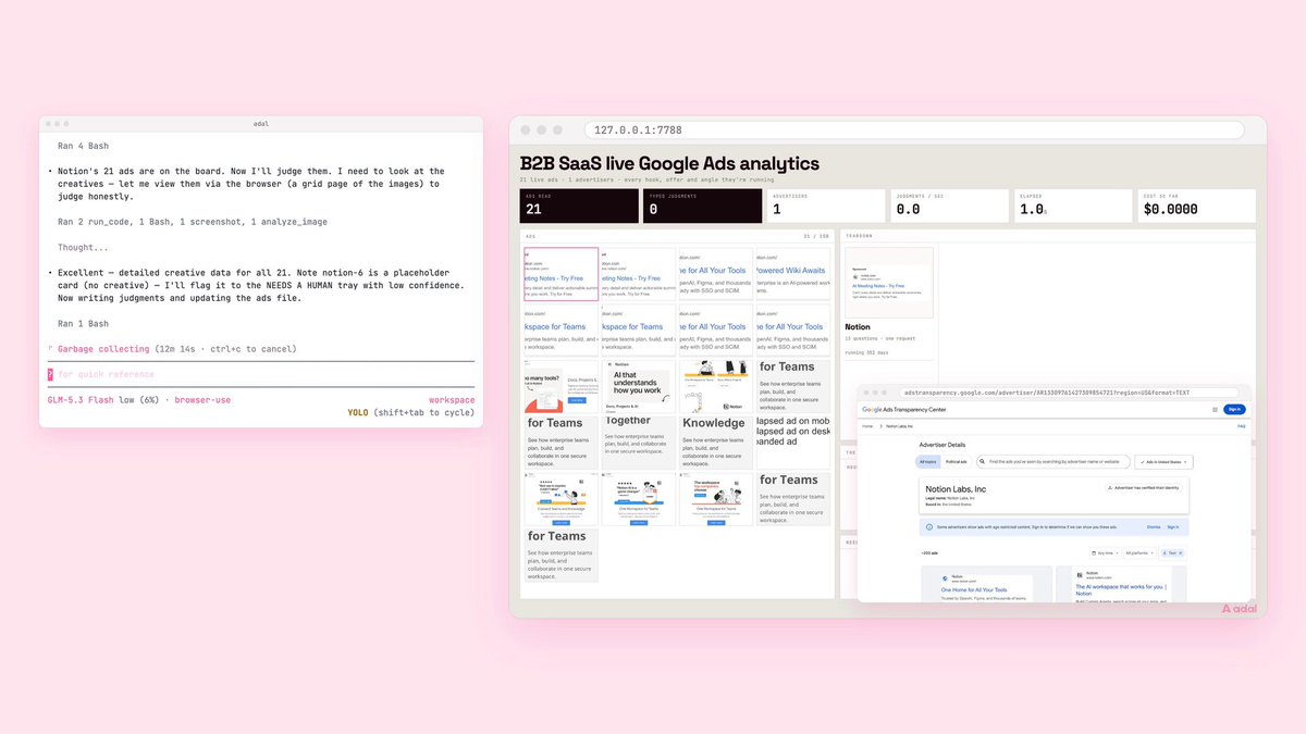 AdaL Browser Use 用 Jev 每秒判定 170 条广告