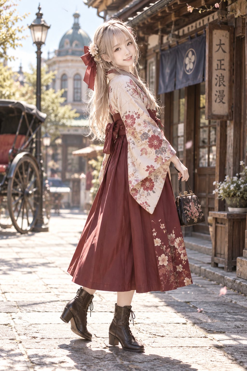 ChatGPT Images 2.5 creates a Taisho-romance blonde character