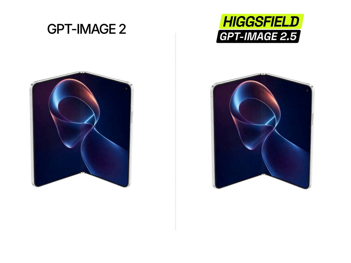 Higgsfield 用 GPT-Image 2.5 做 iPhone Duo 概念片