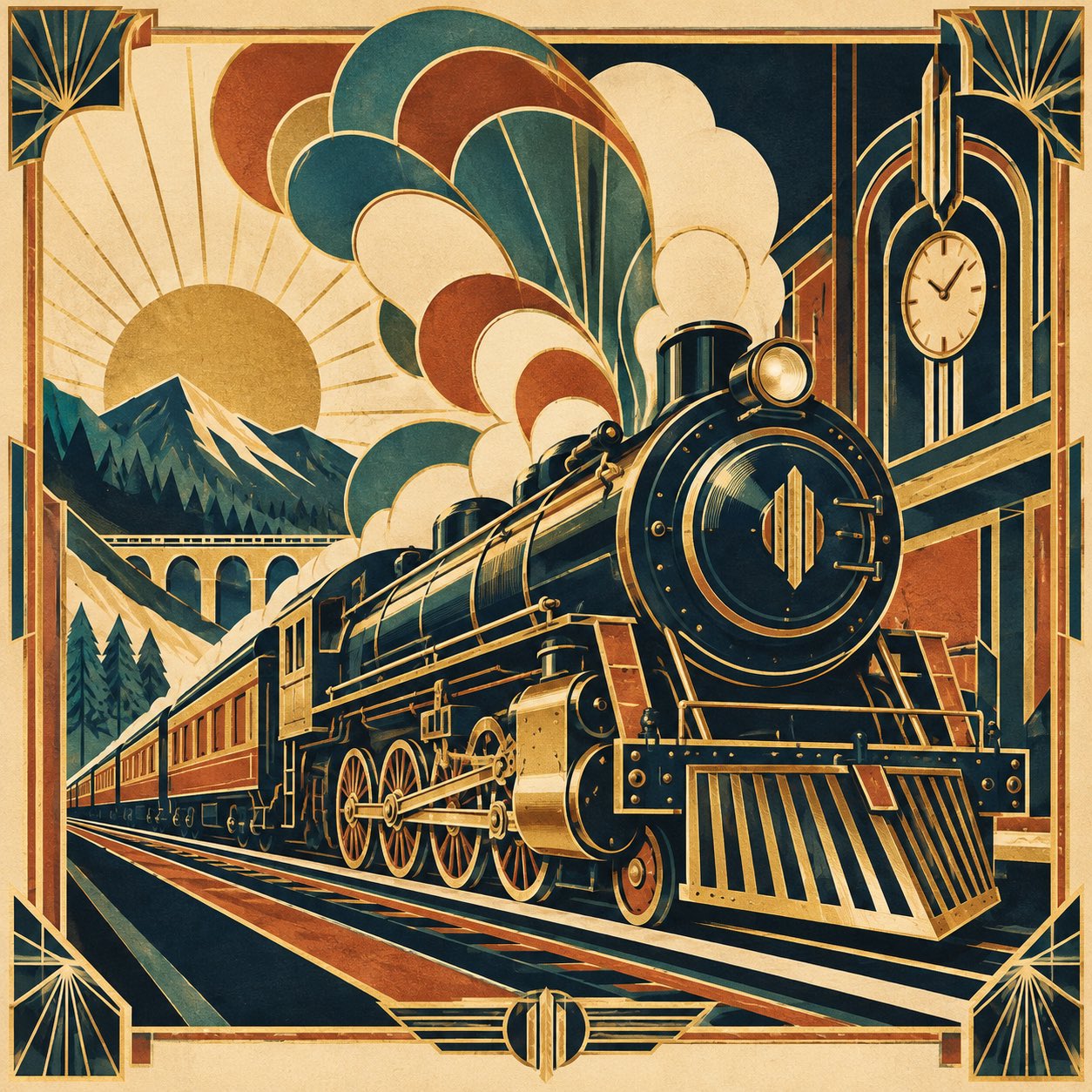 Art Deco poster prompt template for ChatGPT Images 2.5 (image 2 of 4)
