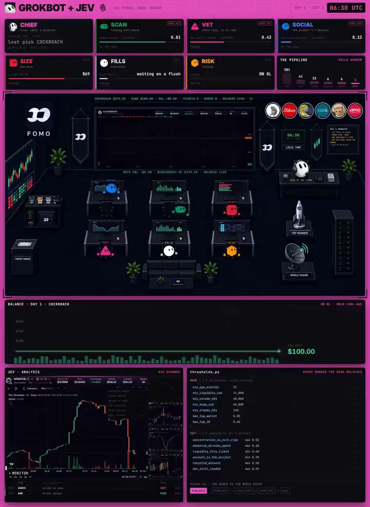 Video demo pairs Grok Bot with JEV for trading