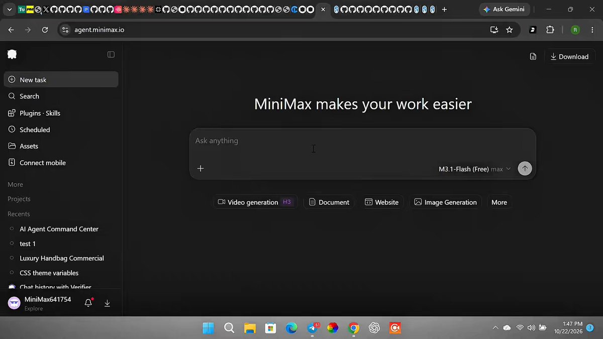 实测：一个 prompt 在 MiniMax Code 里用 M3.1 Flash 搭出 Agent 指挥中心