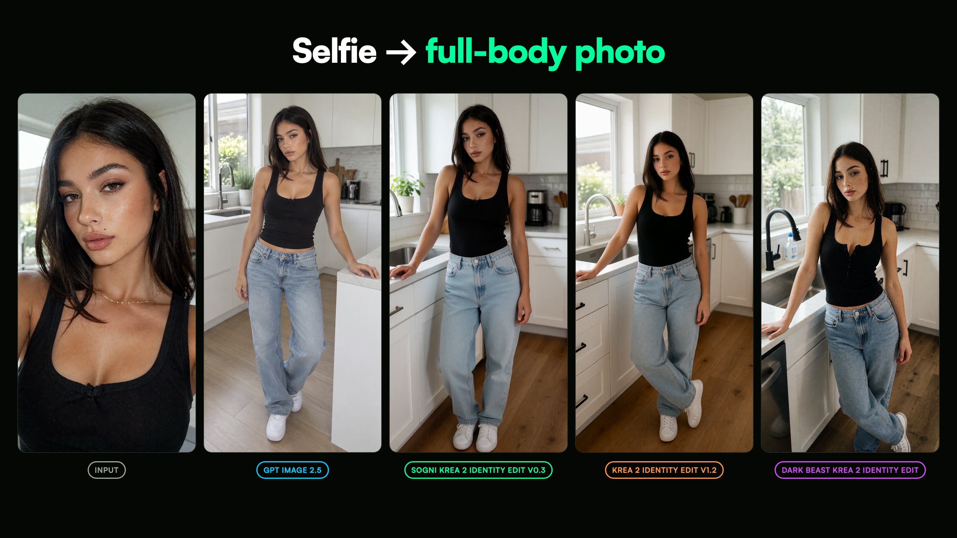 Test: GPT Image 2.5 turns an arm's-length selfie into a full-body photo