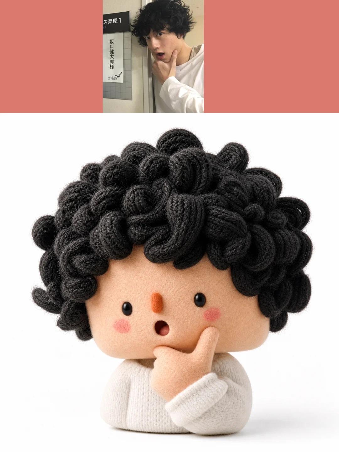 GPT Image 2.5 turns photos into 3D knitted art-toy busts (image 3 of 3)