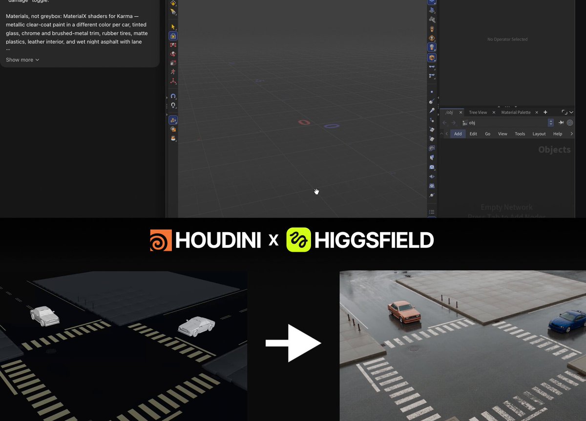 Higgsfield 用 Houdini + GPT-6 Astra 做特效