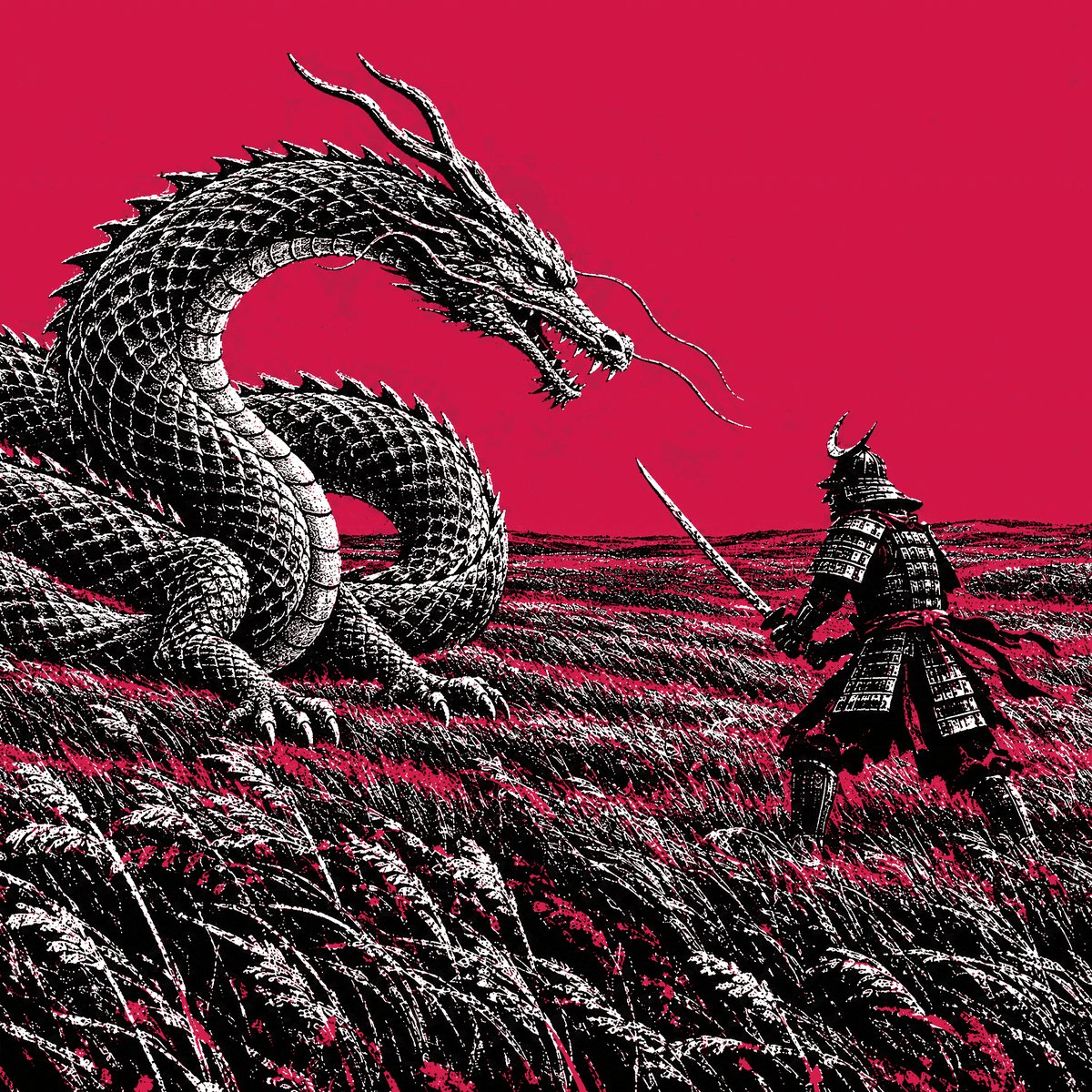 Higgsfield 用 GPT-Image 2.5 生成武士对巨龙