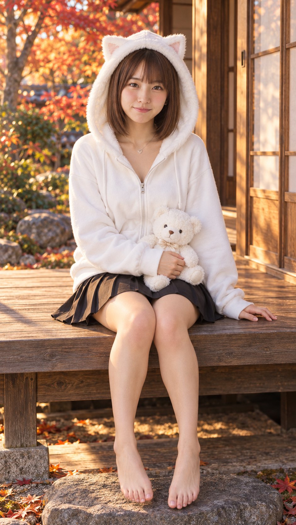 Same prompt across four image models: teddy bear porch shot (image 1 of 4)