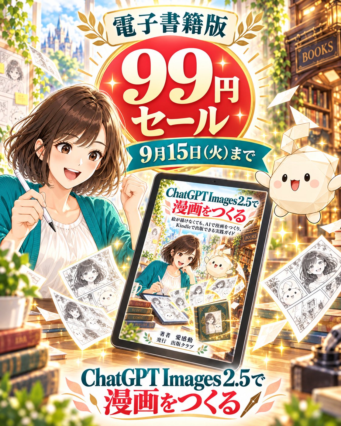 ChatGPT Images 2.5 manga ebook on sale for 99 yen
