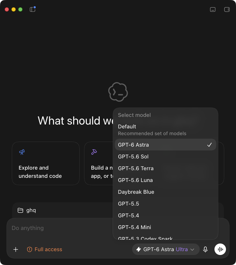 Japanese user posts a morning greeting to GPT-6 Astra
