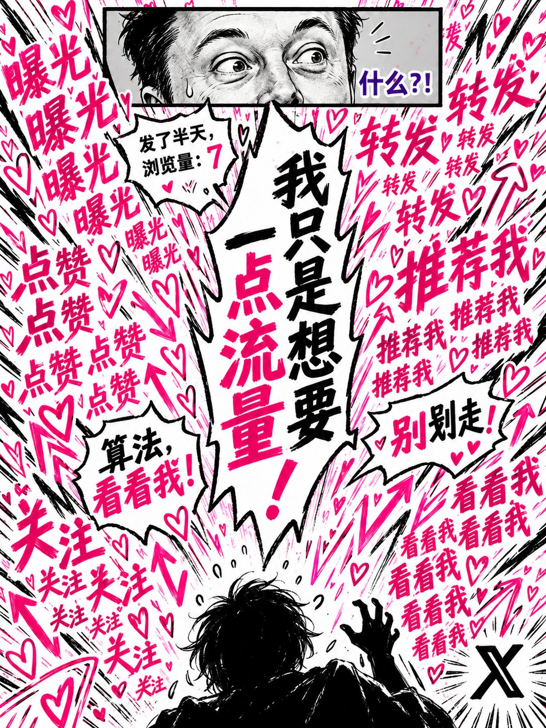 ChatGPT Images 2.5 prompt for a Chinese meme poster about chasing views