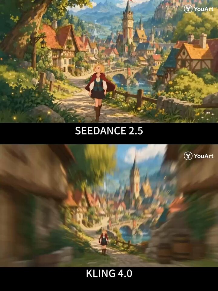 Seedance 2.5 与 Kling 4.0 对比视频