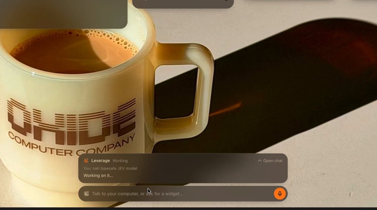 Leverage 桌面端用 Jev 驱动生成式 UI