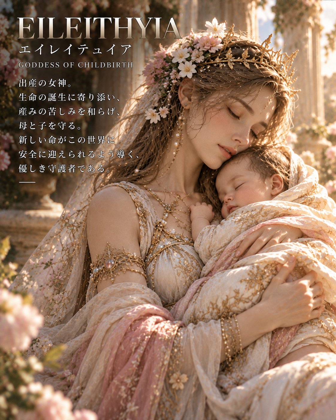 GPT-Image 2.5 depicts the Greek birth goddess Eileithyia
