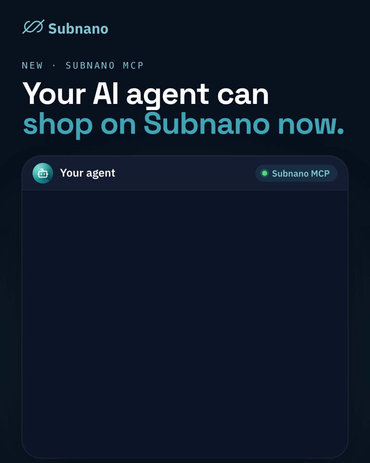 Subnano v2 上线：智能体经 MCP 买卖数据集与代码