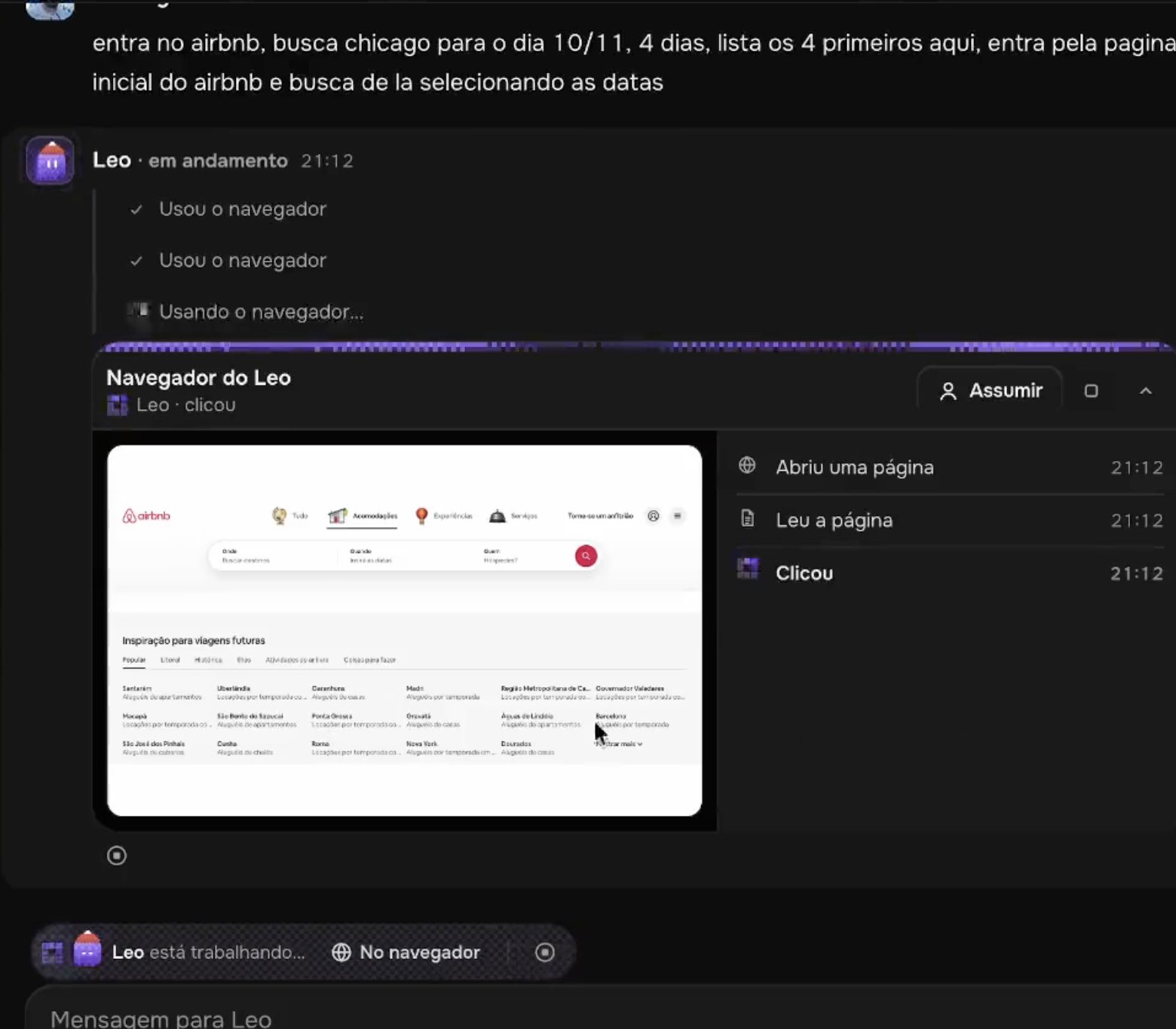 Jev 驱动的 computer use 在聊天中开浏览器自主导航