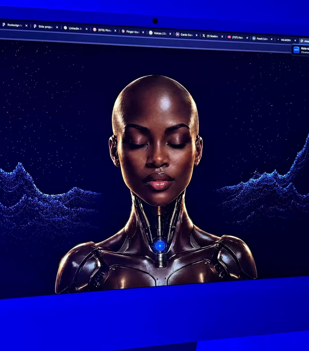 Particle wake-up animation for virtual assistant Amara, coded with Claude Opus 5.5