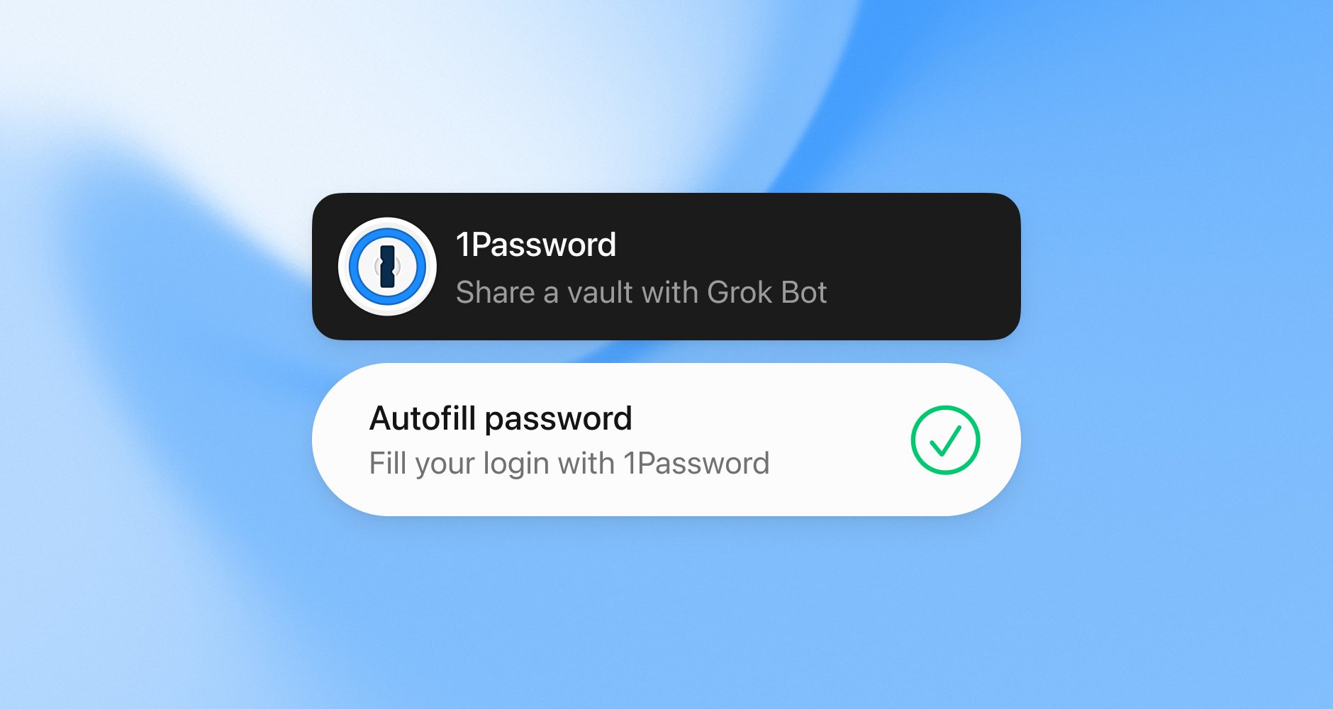 Grok Bot connects to 1Password password manager