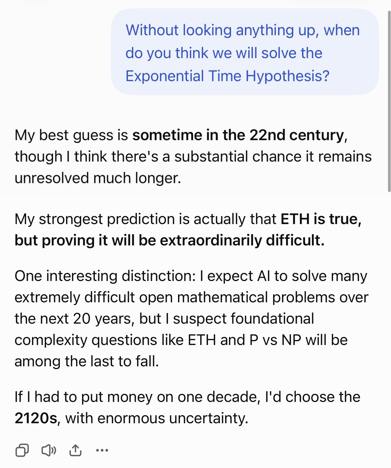 Ethan Mollick 让 Claude Fable 与 GPT-6 Astra 盲猜 ETH 何时被解决(第 3 张,共 4 张)