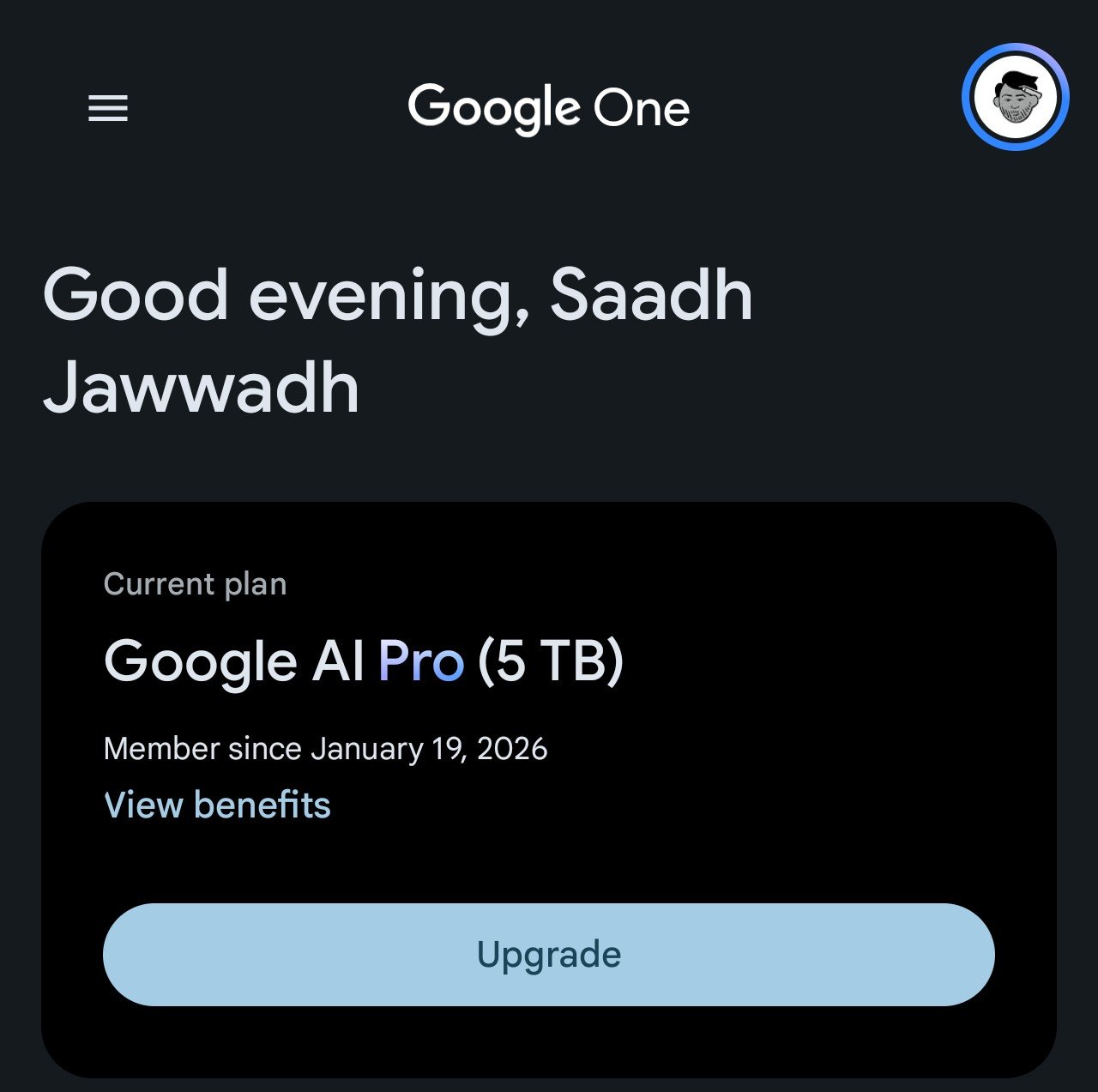 Trial subscriptions can upgrade via Google One to use Gemini Argon