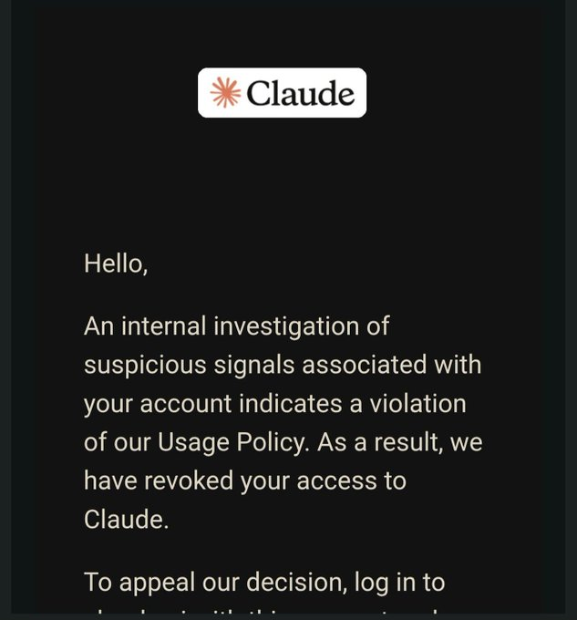 Founder says GitHub and Claude accounts were suspended within two weeks