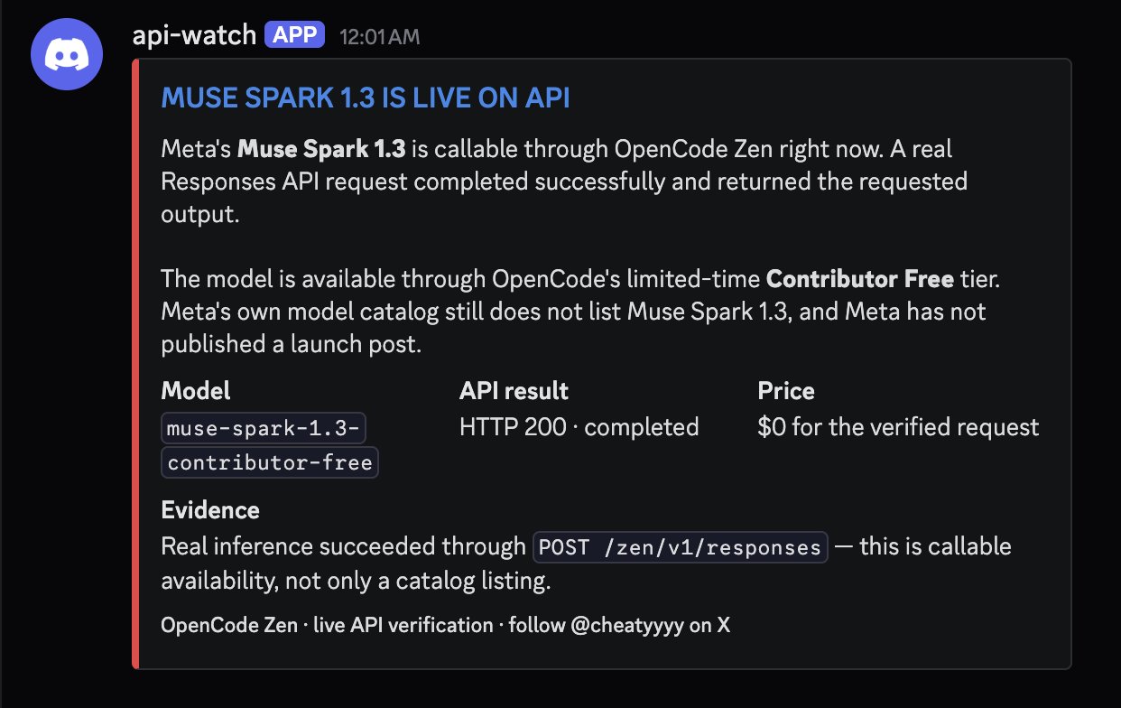 Meta Muse Spark 1.3 上线 OpenCode Zen