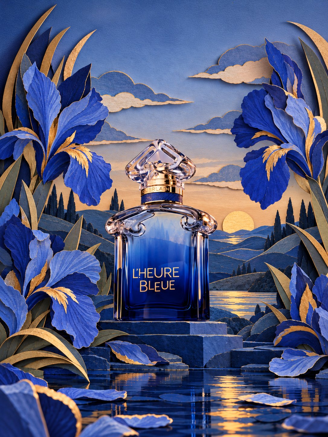 Building a Guerlain paper-cut ad keyframe with GPT Image 2.5