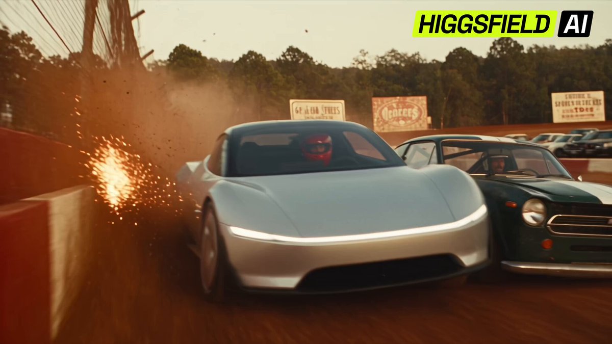 Higgsfield 飞行汽车竞速短片