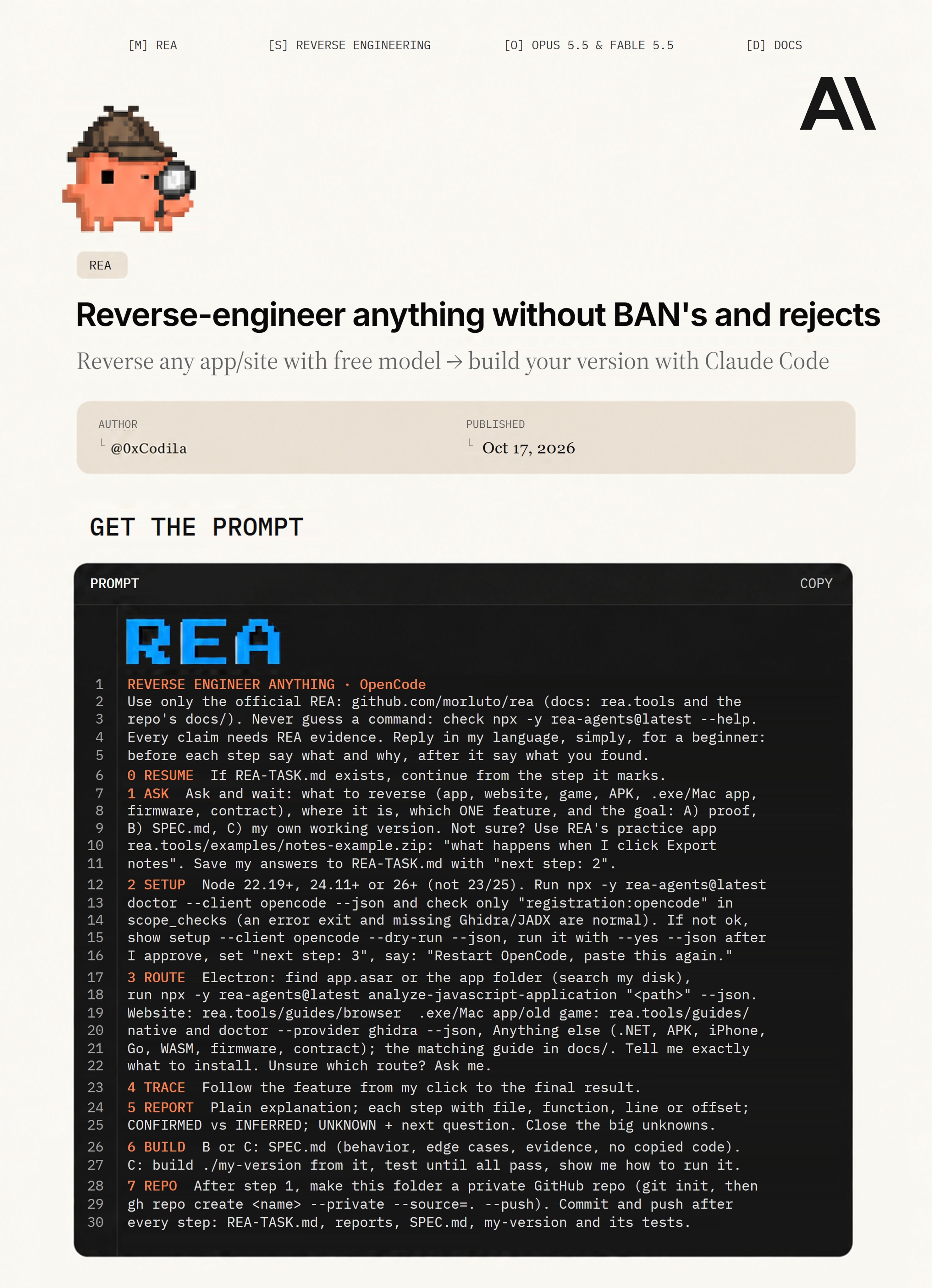 用 OpenCode + DeepSeek V4.1 逆向应用再交 Opus 5.5 续写