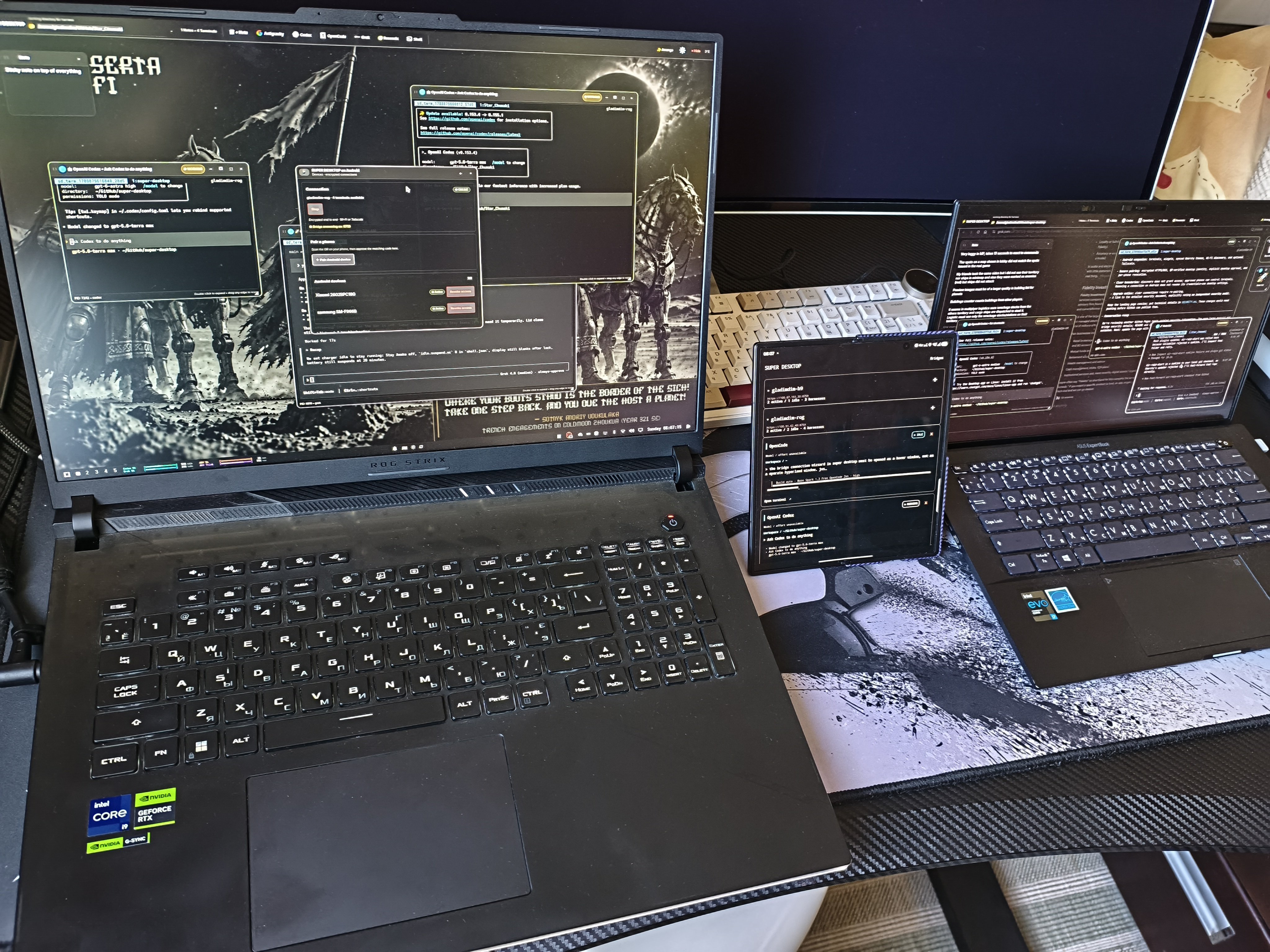 SUPER DESKTOP: an AI agent management panel for Omarchy (image 1 of 3)