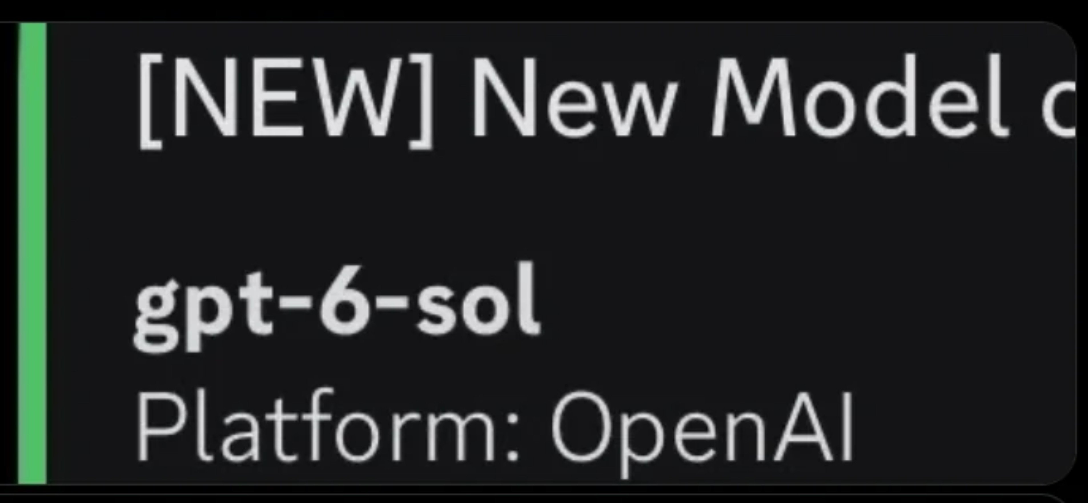 GPT-6-Sol 出现在 OpenAI API 模型列表的截图