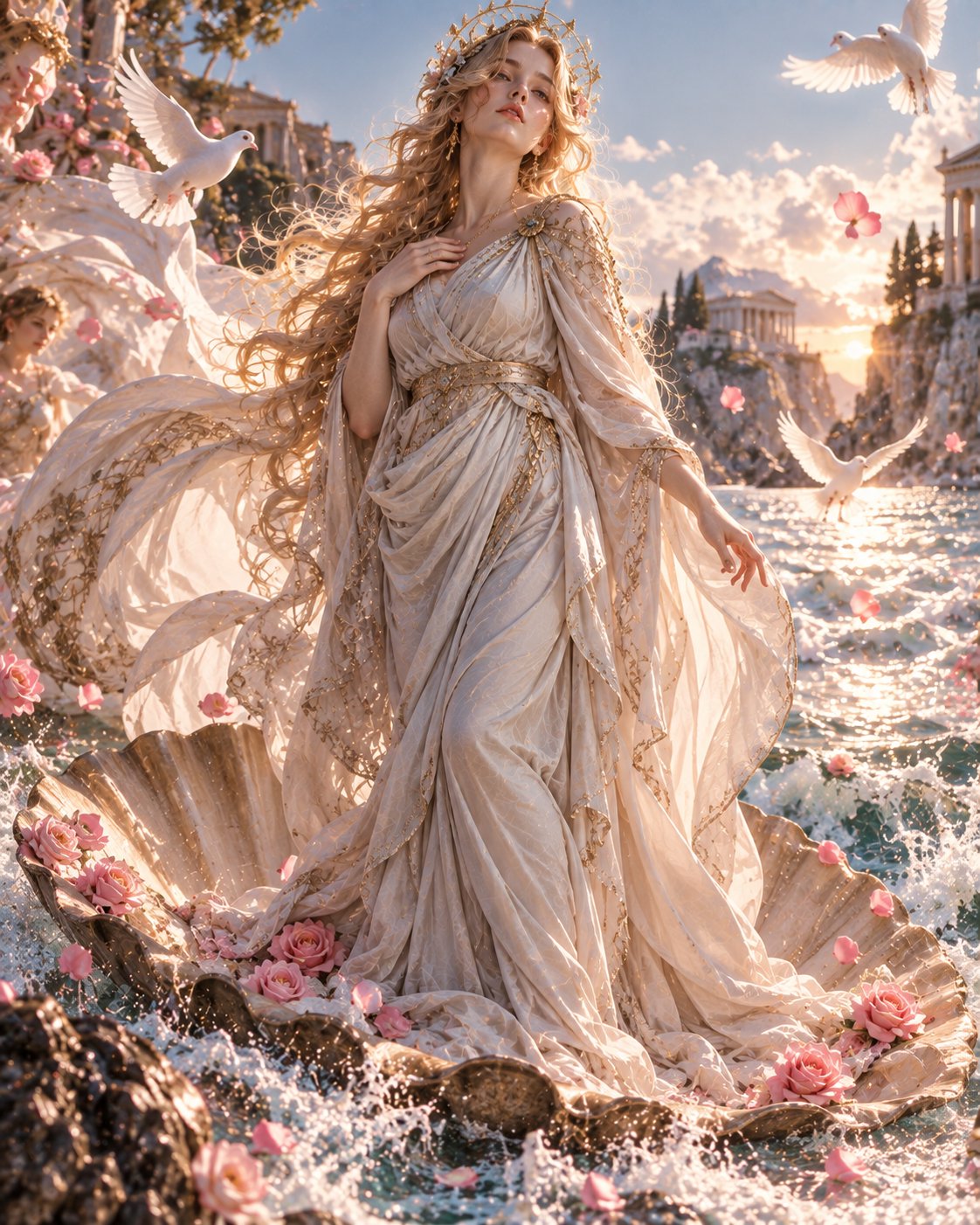 GPT-Image 2.5 renders the birth of Aphrodite from sea foam