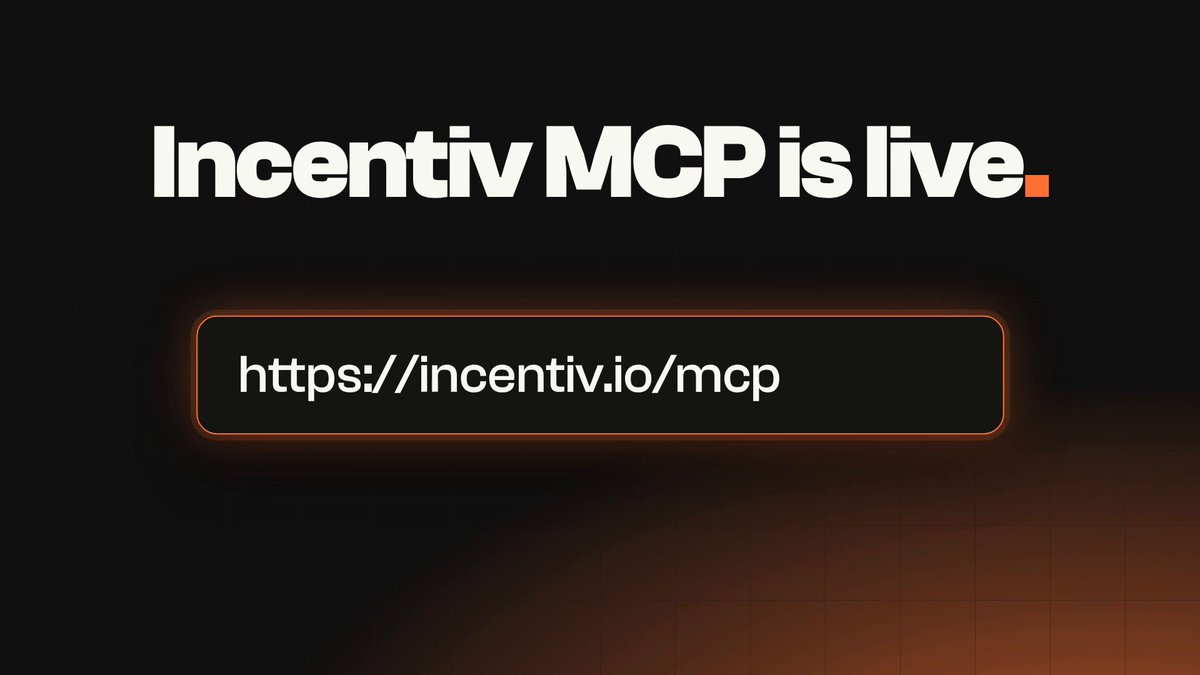 Incentiv MCP 上线：24 个链上工具免钱包接入
