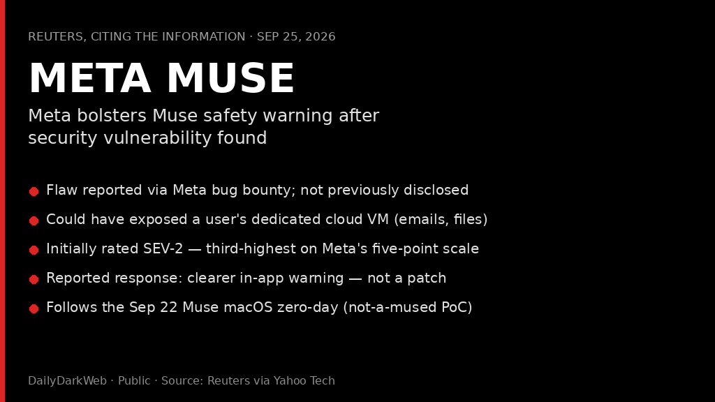 Meta 因漏洞报告为 Muse 加安全警告