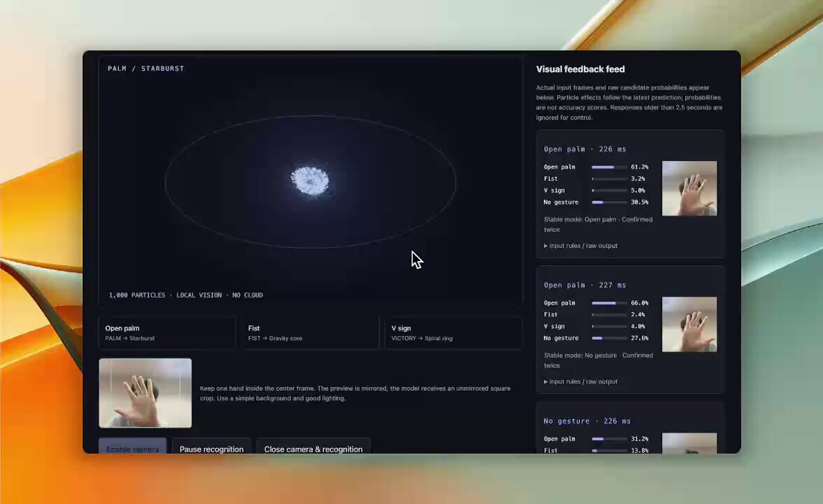 社区版视觉 Jev：本地手势识别 demo