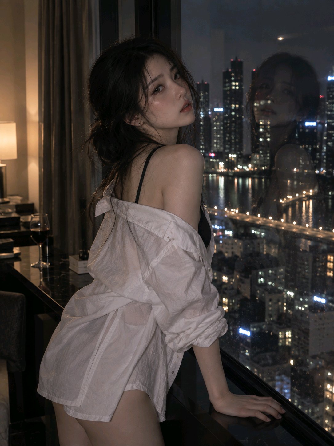 GPT Image 2.5 night portrait prompt, in full