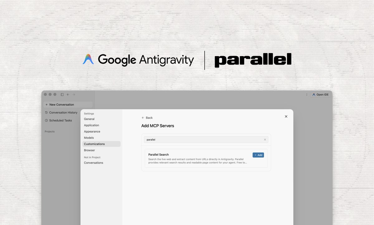 Parallel Search MCP arrives in Antigravity