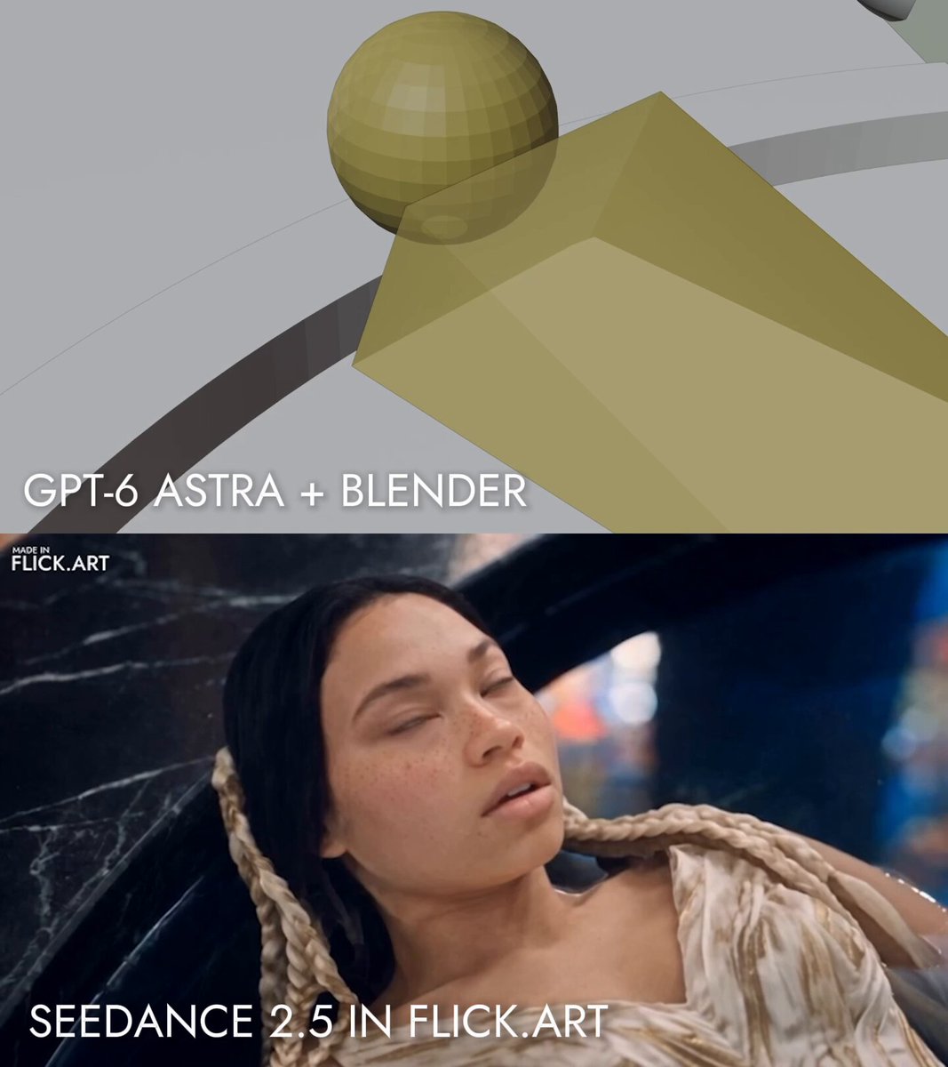 Astra-generated image imported into Blender and animated